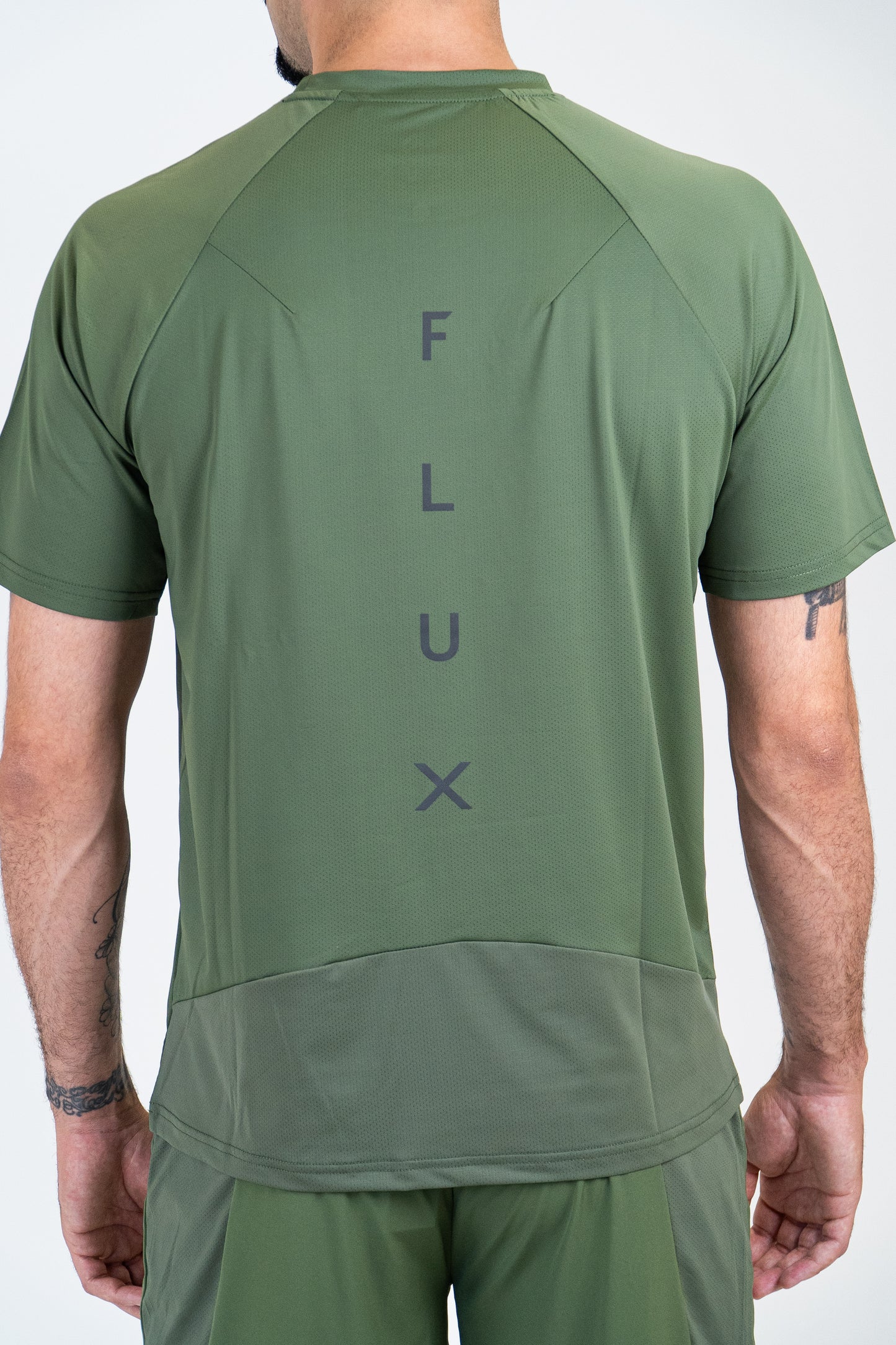 Flux Marl Khaki Paneld Tee