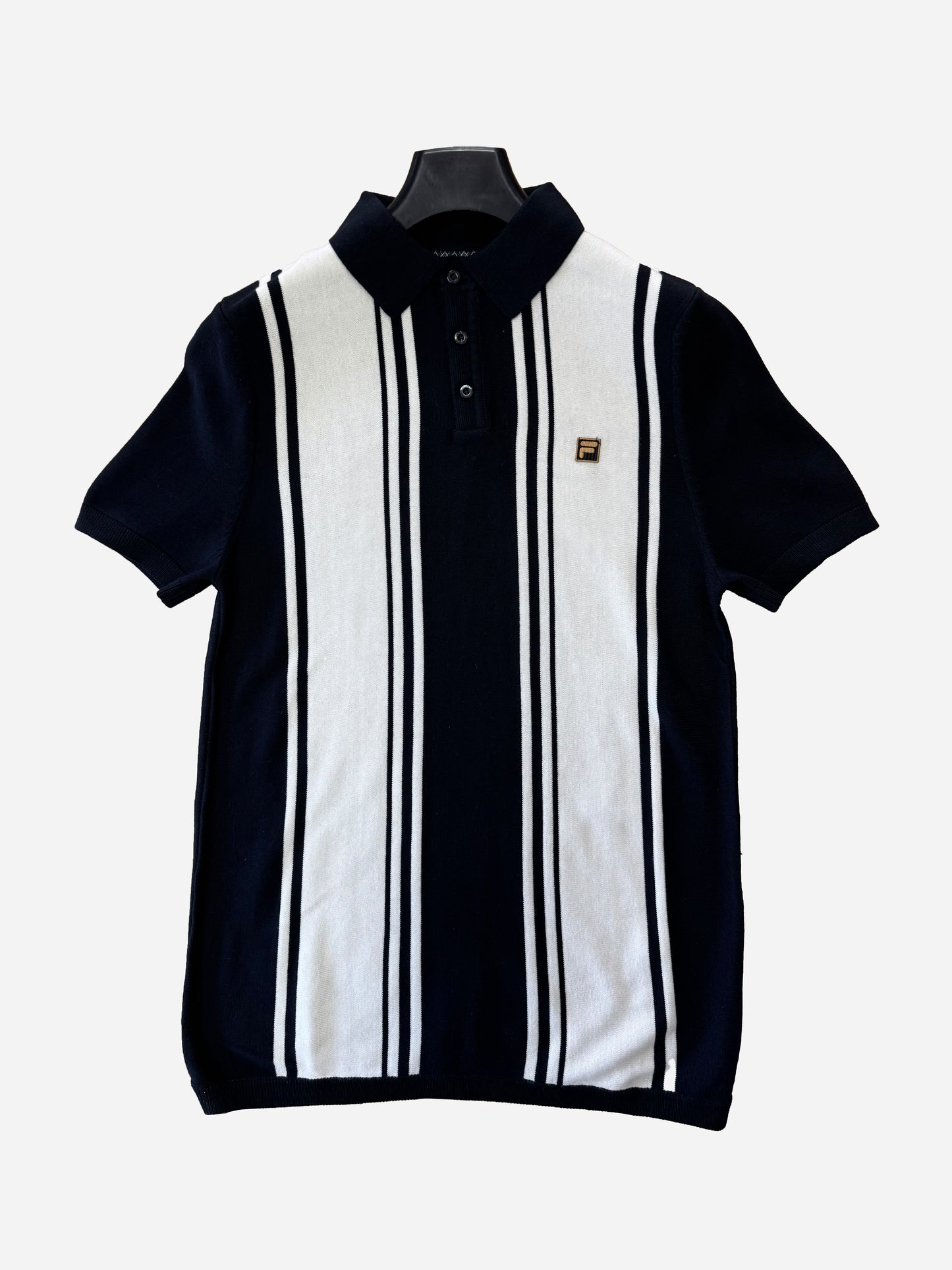 Fila Bowling Style Knitted Polo Black / Coconut Milk