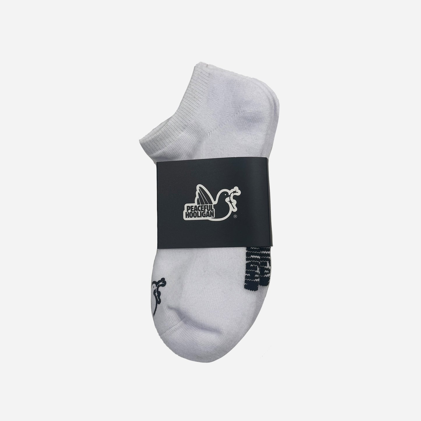 Peaceful Hooligan Trainer Socks White