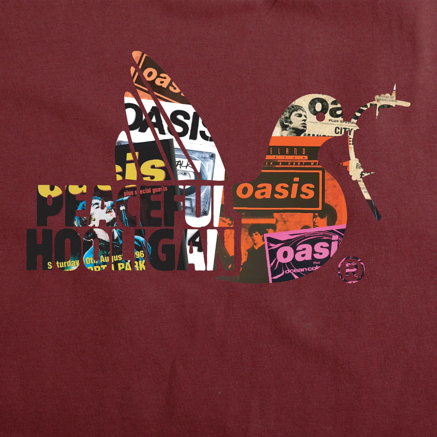 Poster Dove T Shirt Dark Red