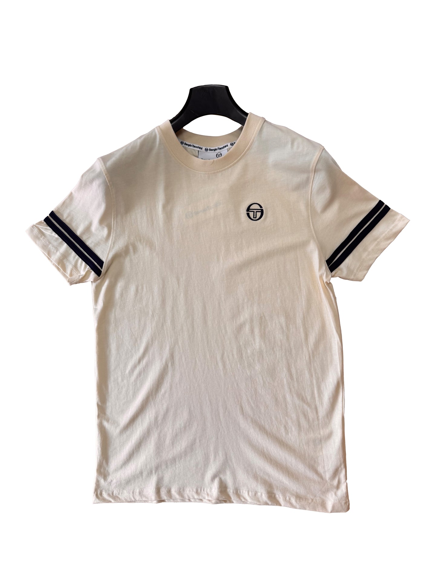 Sergio Tacchini Grello Crew Neck T-Shirt Sandshell / Maritime Blue