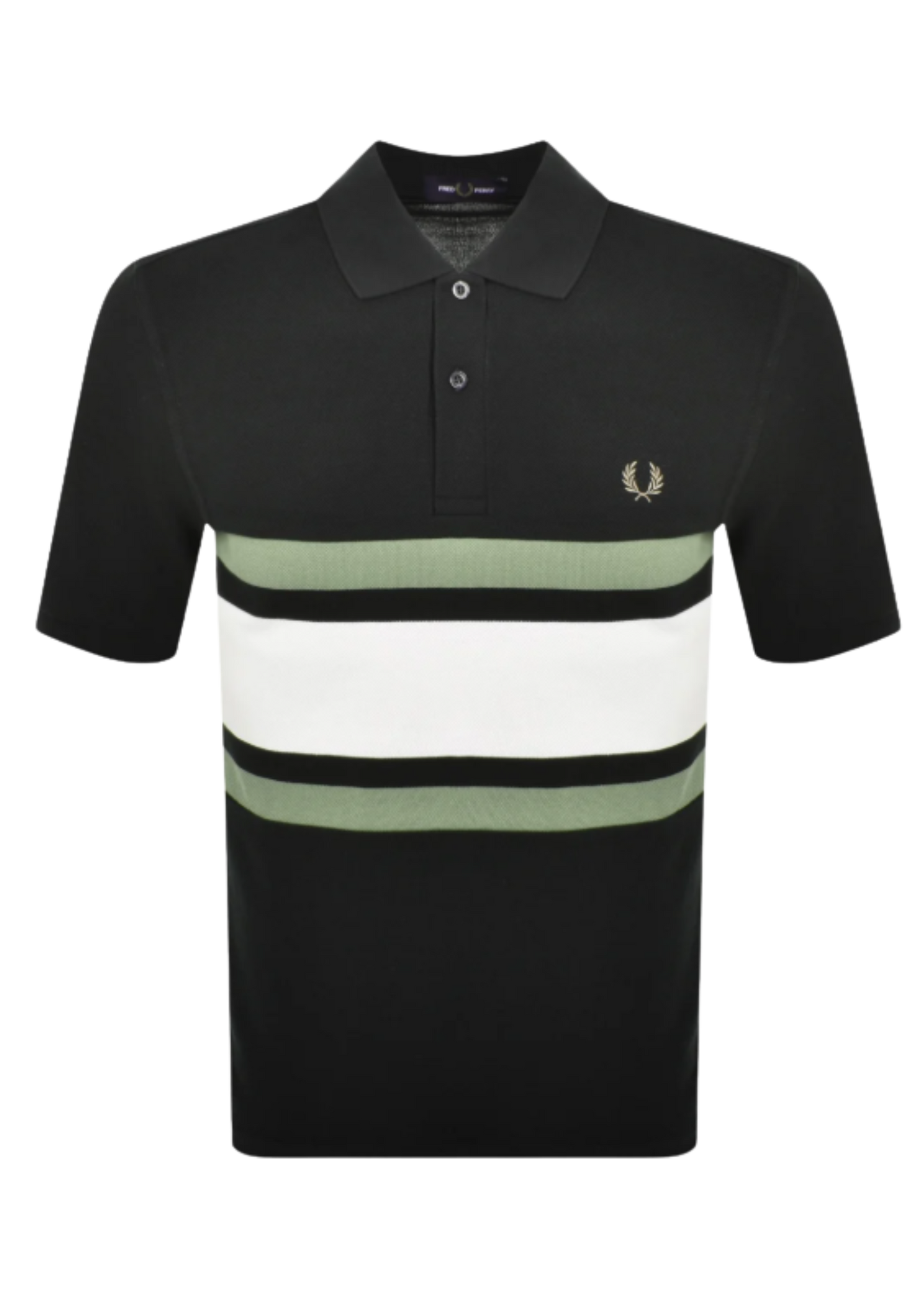 Fred Perry Panelled Polo Green
