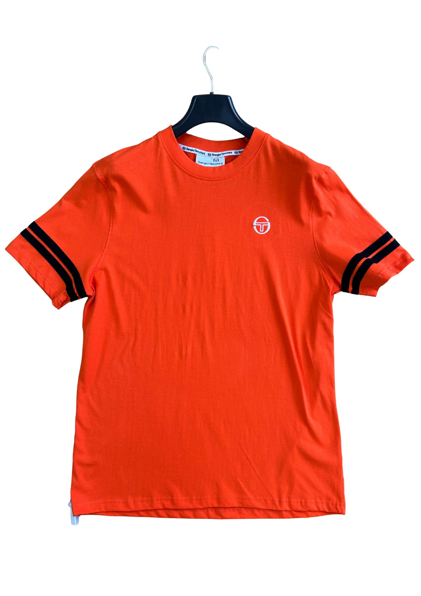 Sergio Tacchini Grello Crew Neck T-Shirt Tangerine Tango/Black