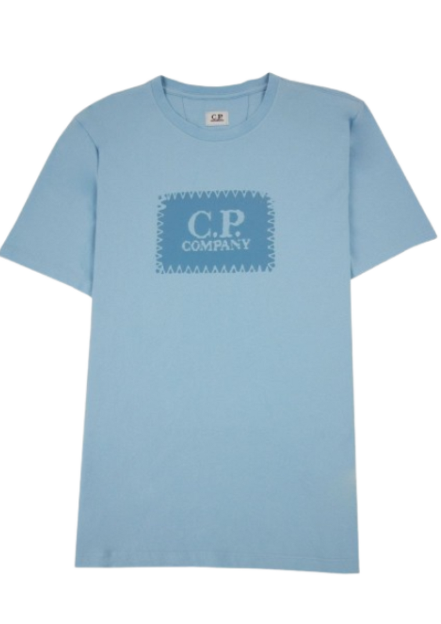 CP Company Patch logo T Shirt Ocean Blue