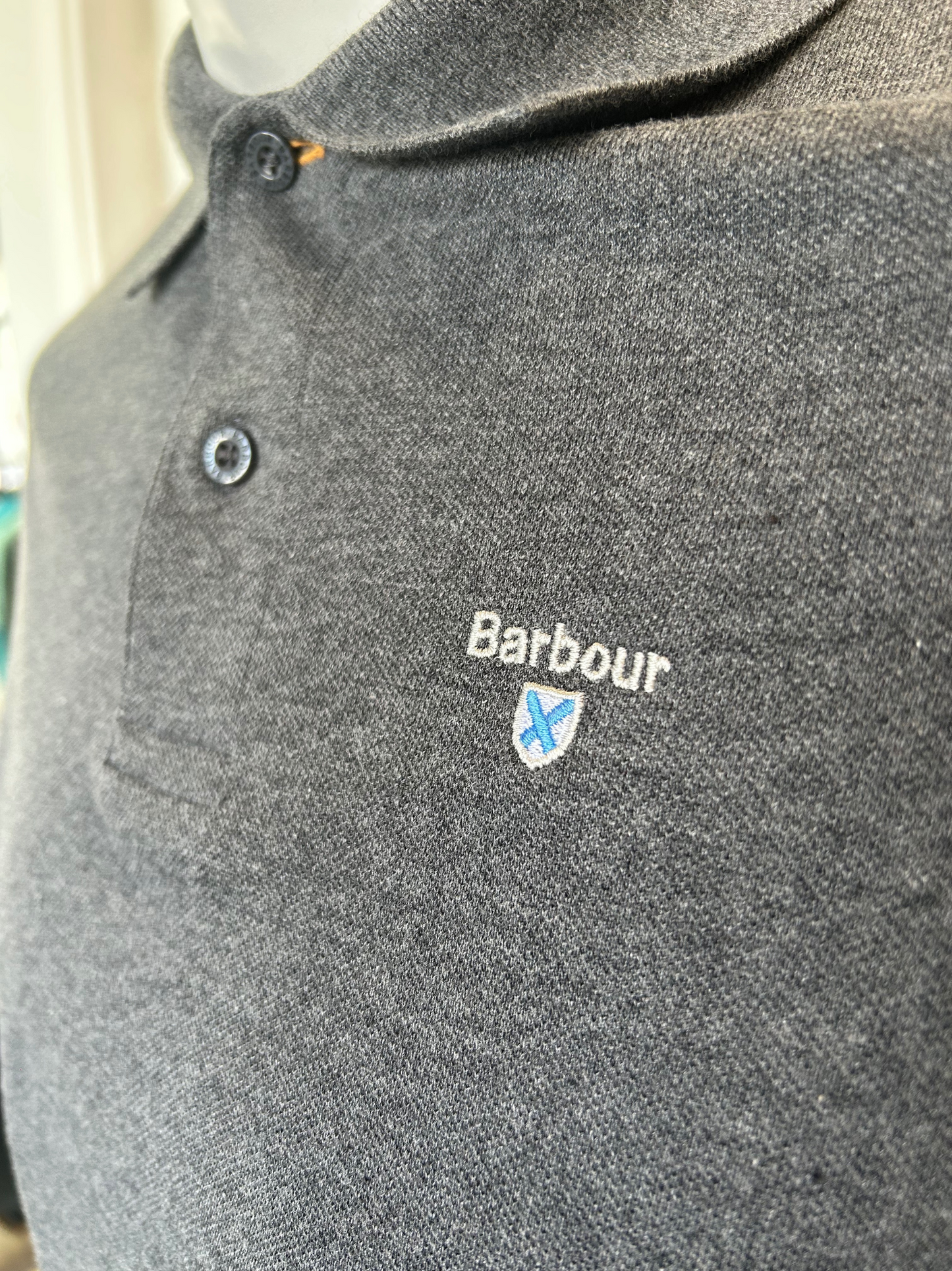 Barbour Grey Polo