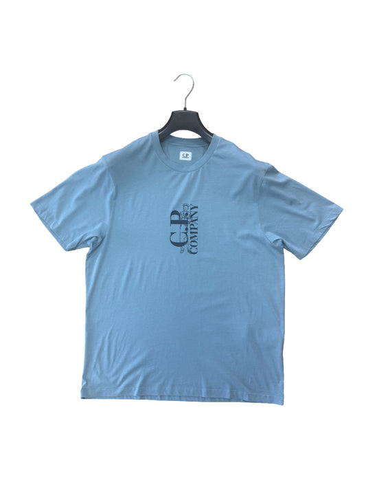 C.P Company Vertical Logo Light Aqua T-Shirt