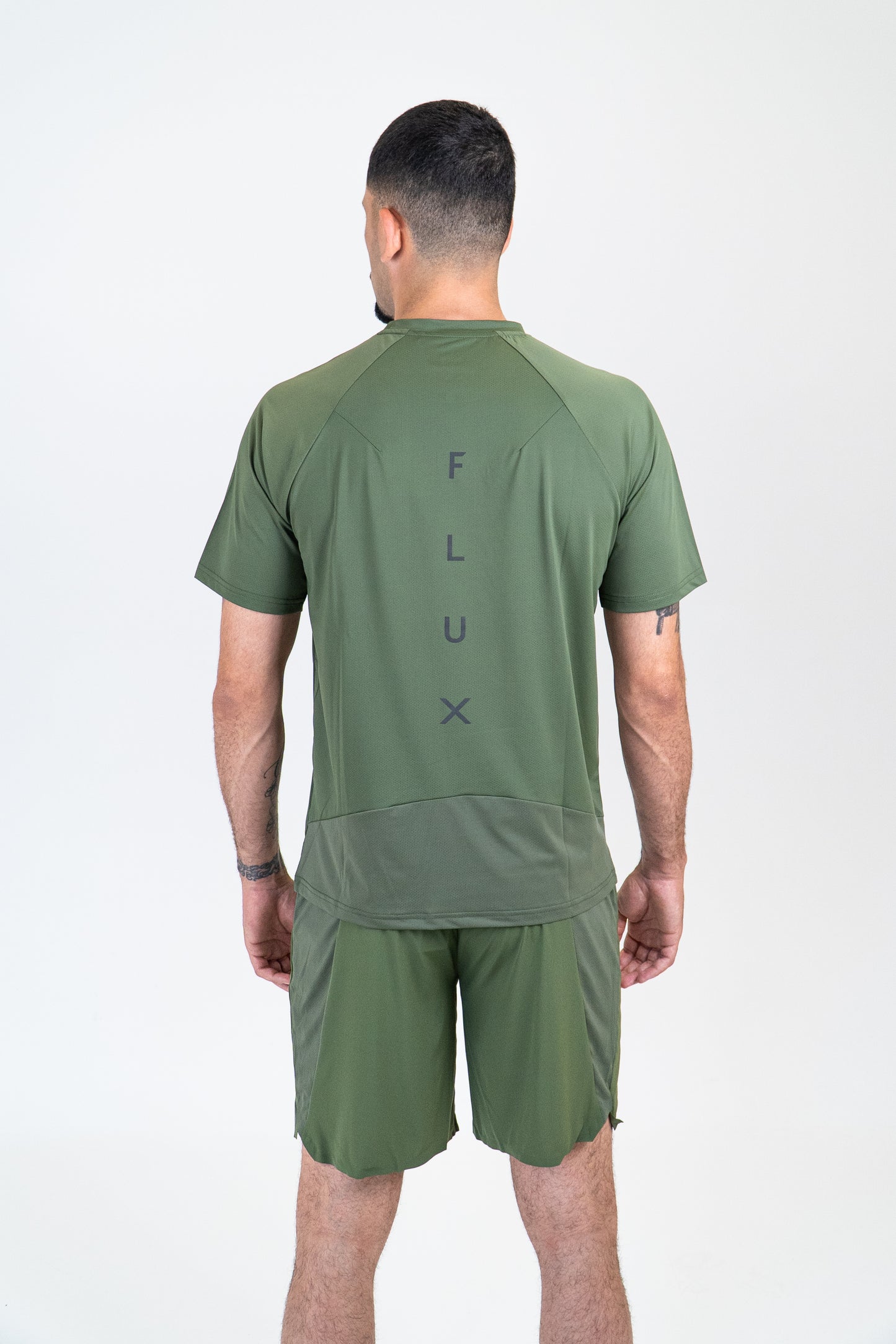 Flux Marl Khaki Paneld Tee