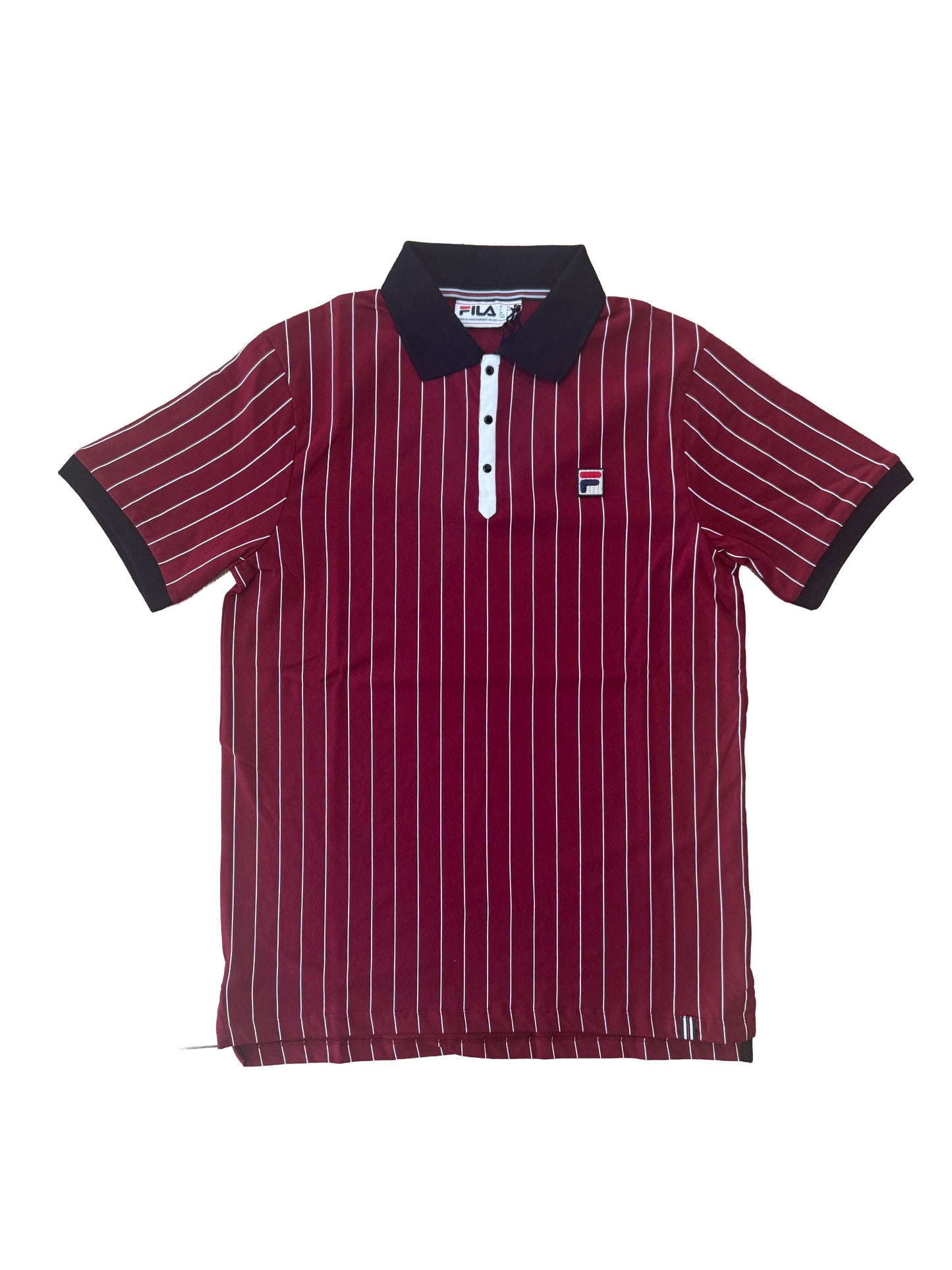 Fila BB1 Vintage Stripped Polo Shirt Sun Dried Tomato / Black / White