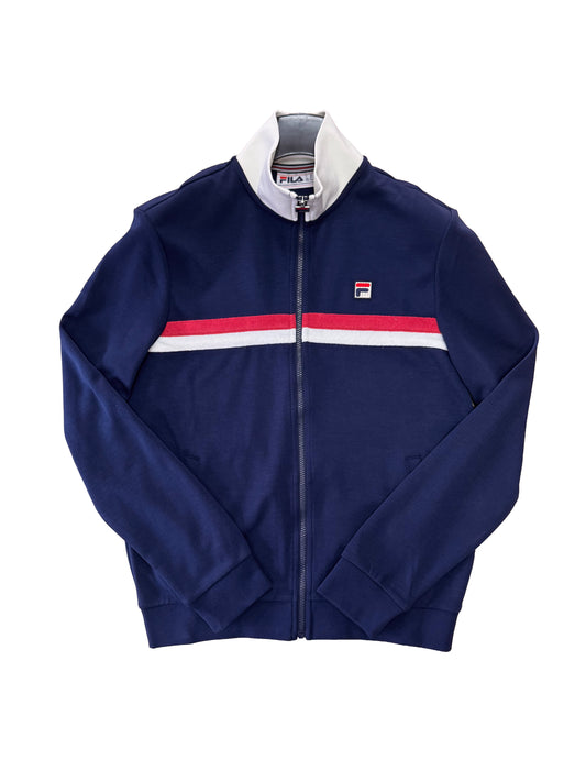 Fila Enrico Track Jacket With Terry Stripes Fila Navy / Gardenia / Garnet