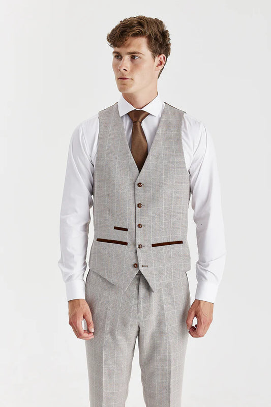 Paul Andrews Leo Beige Waistcoat