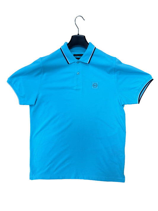 Marshall Artist Tipped Polo Cyan