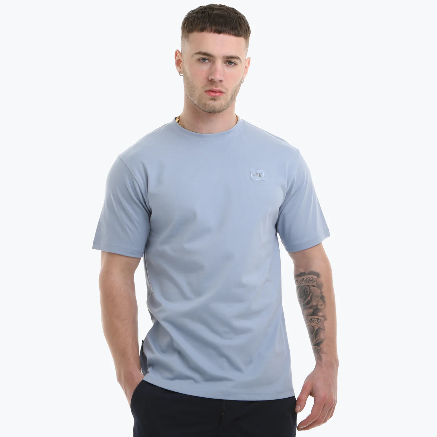Peaceful Hooligan Upstart T-Shirt Rain Blue