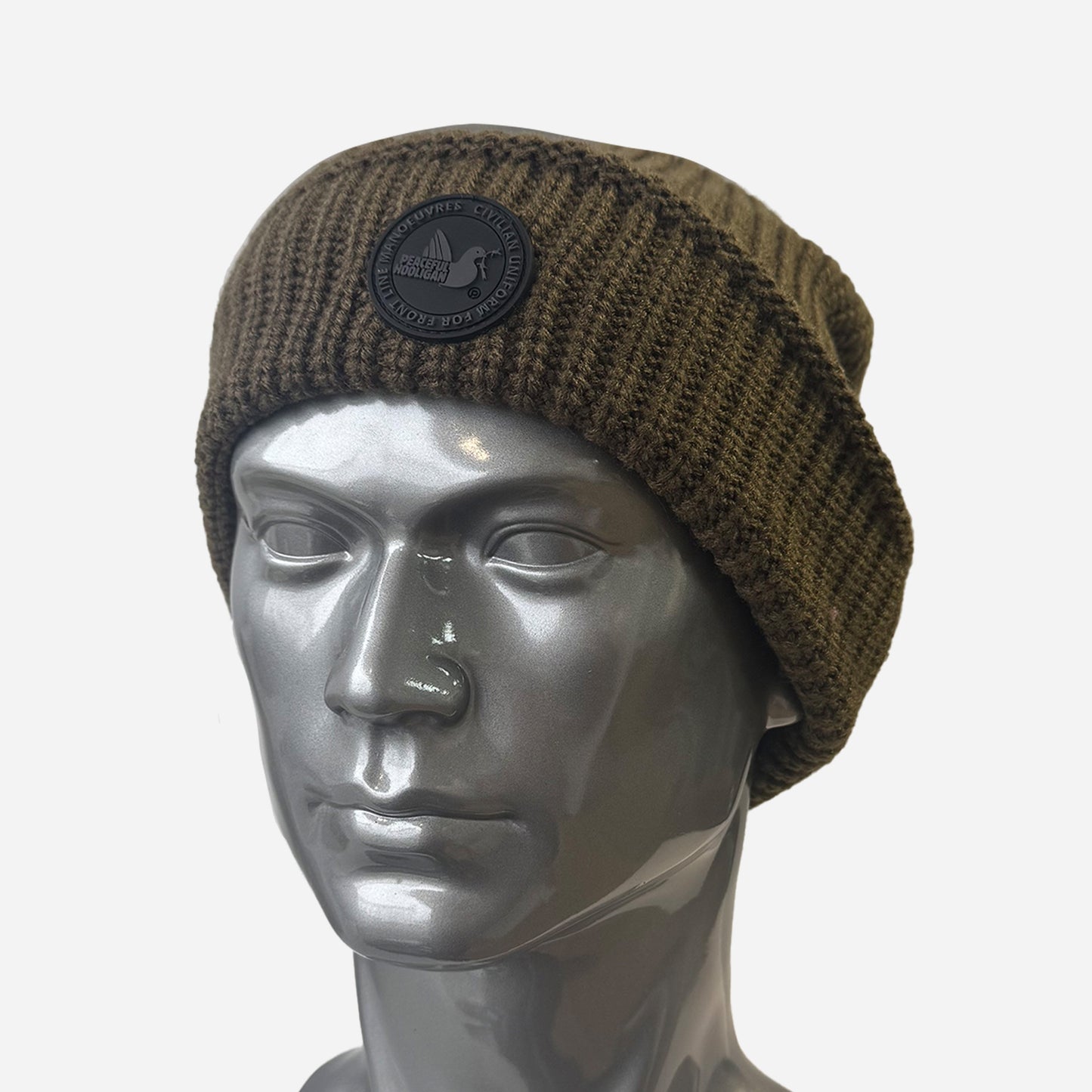 Peaceful Hooligan Ribbed Beanie Olive