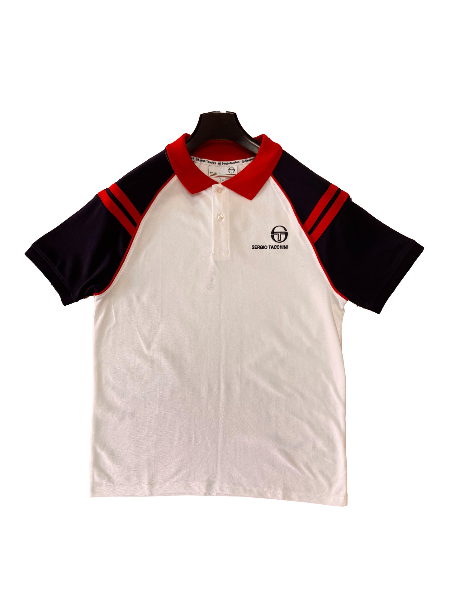 Sergio Tacchini Cortona Polo Shirt White / Maritime Blue