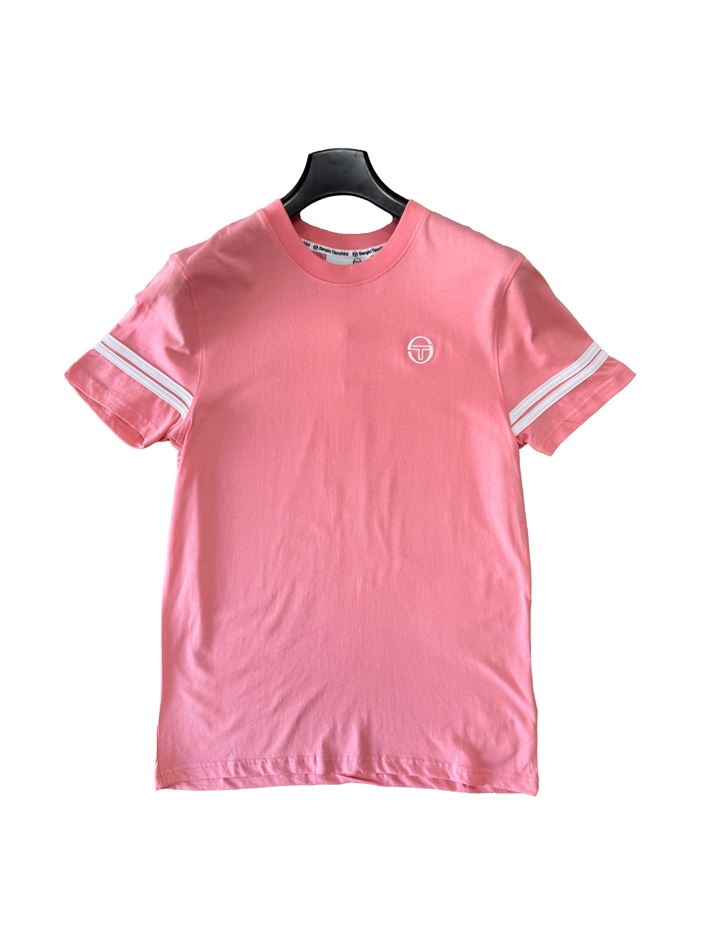 Sergio Tacchini Grello Crew Neck T-Shirt Geranium Pink / White