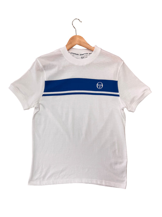 Sergio Tacchini Master Crew Neck T-Shirt White / Princess Blue