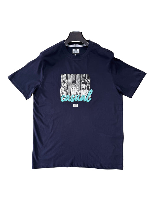 Weekend Offender Terrace Navy T-Shirt