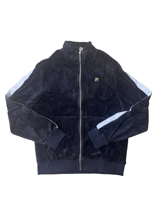 Fila Bosco Velour Track Jacket Black