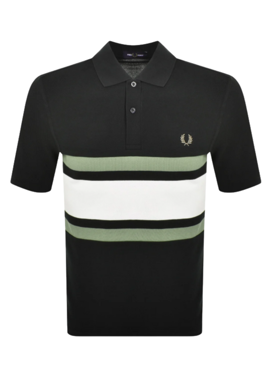 Fred Perry Panelled Polo Green