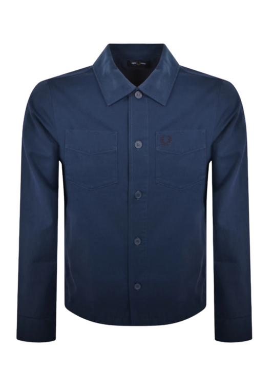 Fred Perry Twill Overshirt Navy