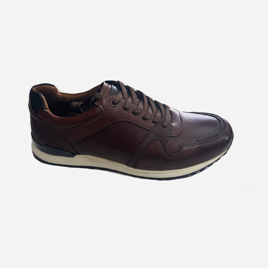 Front Pace Brown / Navy Trainers