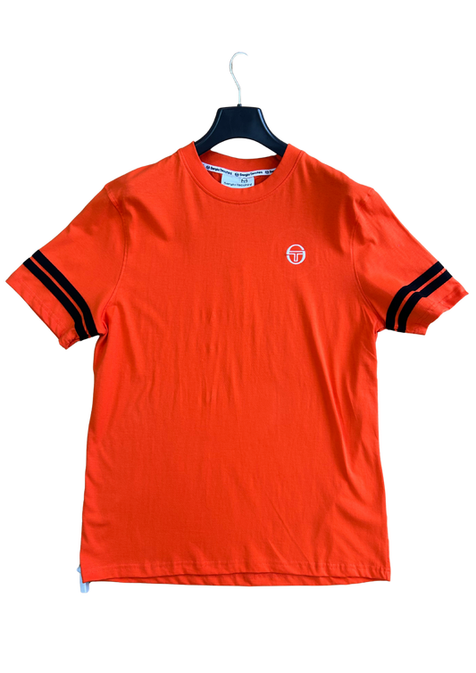 Sergio Tacchini Grello Crew Neck T-Shirt Tangerine Tango/Black