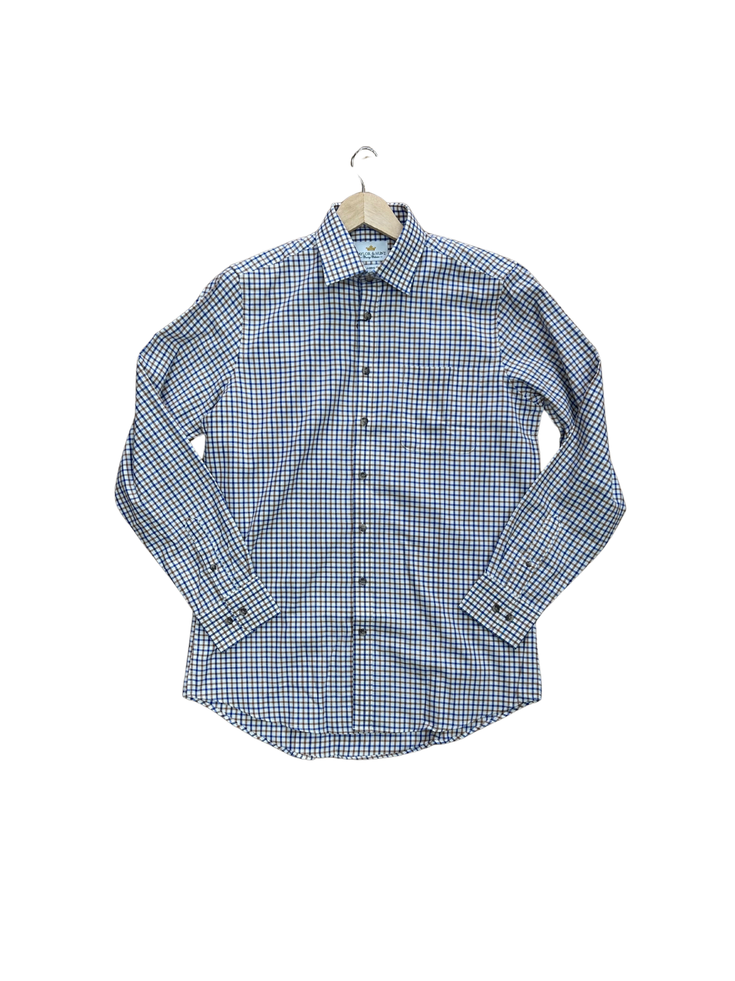 Taylor & Hunt Plaid Shirt Blue/Beige