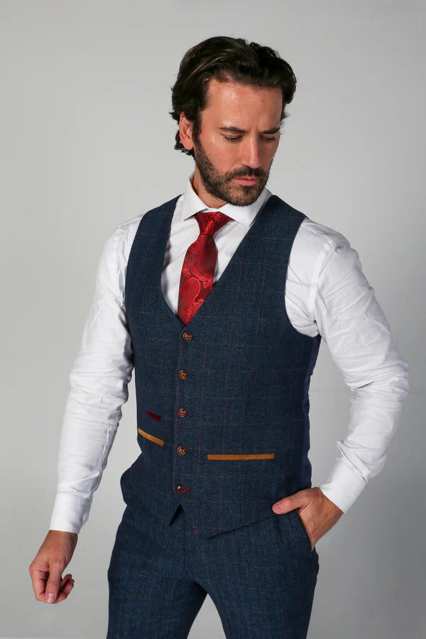 Paul Andrews Scott Navy Waistcoat