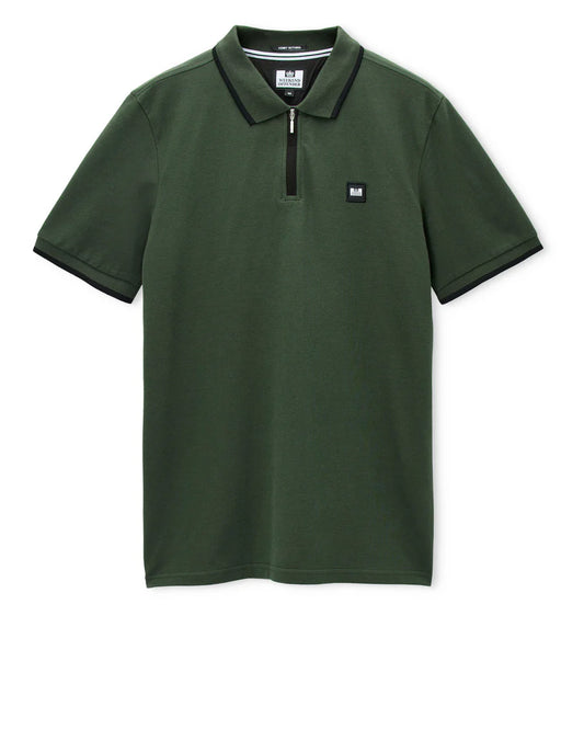 Weekend Offender Monti Zip Polo With Parachute Detail